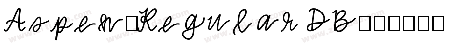 Aspen-Regular DB字体转换